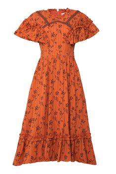 Add a pop of fun to your wardrobe with our Shae Dress in Burnt Orange. This playful women's dress features a unique orange and brown floral print, a high neckline with feminine ruffle detailing, and short flutter sleeves. With its ankle length skirt, pockets, and hidden back zipper, this fully lined 100% cotton dress is both stylish and functional. fall aesthetic, pinterset outfit, fall outfit, family matching, mommy and me, family photos, family picture inspo Photoshoot Ideas Fall, Fall Photoshoot Ideas, Ivy City Co, Fall Quotes, White Bridal Dresses, Brown Floral Print, Charlie And The Chocolate Factory, Skirt Pockets, Classy Clothes