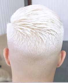 Platinum Blonde Hair Men, Short Bleached Hair, Faded Hair, Temporary Hair Color