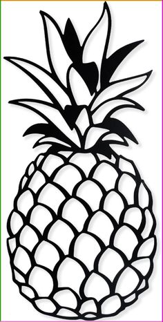 a paper cut out of a pineapple