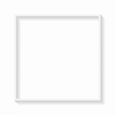 an empty white square frame on a white background