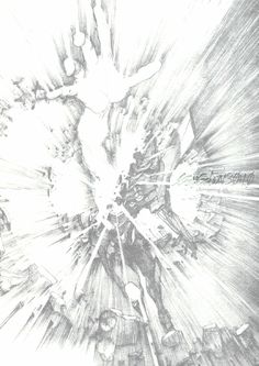 this is a pencil drawing of an explosion