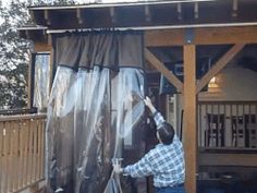 Curtains For Patio, Mosquito Curtains, Container Van, Garage Pergola, Balkon Decor, Enclosed Porch