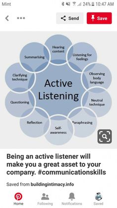 an ad for active listening with the caption's above it and below it