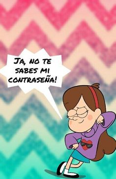 a cartoon girl with glasses and a speech bubble above her head that says, ja no te sabers mi contraseia