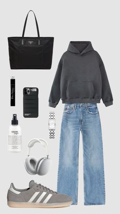 Outfit inspo #outfitinspo #vintage #beauty #vibes #outfit #gray Outfit Inspo Dark, Gray Hoodie Outfit, Vibes Outfit, Jacket Outfit Women, Beauty Vibes, Concept Clothing, Casual Outfit Inspiration, Comfy Outfit