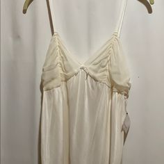 Vintage Vera Wang Luxe Winter White 100%Silk Nightgown/Lingerie::Adjustable Straps With Semi Sheer Bodice::((Tiny Pinholes At Center Bodice And Hem So Small Barely Visible) Extra Buttons::(Pp16” L39”) Measurements Are Approximate..Beautiful Condition With Exceptions .... See Photos Cream Satin Sleepwear For Summer, Sheer Satin Nightgown For Night, Silk V-neck Sleepwear For Bedtime, Cream Silk Sleepwear, Feminine Silk Nightgown For Loungewear, Sheer Satin Nightgown For Sleep, Sheer Satin Nightgown For Summer, Sheer Satin Summer Nightgown, Silk Camisole Nightgown For Summer