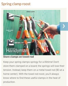 an article about how to store clamps on the road and what they do