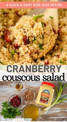 cranberry couscous salad is an easy and delicious side dish