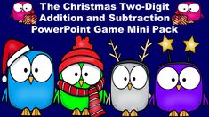 the christmas two - digit addition and subtraction powerpoint game mini pack is here