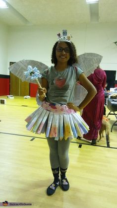 Book Fairy Costume Diy How To Make, Book Fairy Costume Diy, Book Fairy Costume, Library Assistant, Fairy Costume Diy, Book Fairy, Homemade Books, Teacher Book, Valentine Diy