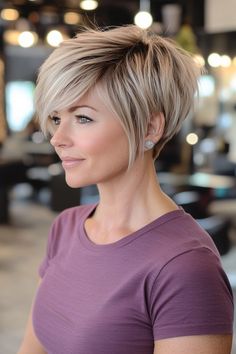 Pixie Haircuts for Thick Hair – 46 Ideas of Ideal Short Haircuts ✨💇‍♀️ Perfect your thick locks with these chic and manageable pixie styles! 🌟 #PixieCut #ThickHair #ShortHair #HairInspo #ChicCuts #HairTrends Pixie Haircut Hairstyles, Feminine Short Hair, Thick Locks, Pixie Haircut For Thick Hair