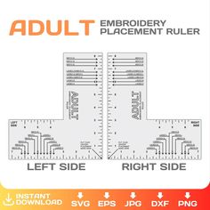 an image of a ruler with the words, left side and right side