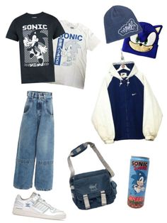 Sonic Aesthetic Outfits, Sonic Oc Clothes Ideas, Sonic Clothes Ideas, Sonic Outfit Ideas, Sonic Inspired Outfits, Sonic Clothes, Sonic Outfit, Alien Clothes