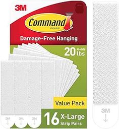 3m command damage - free hanging cards, white