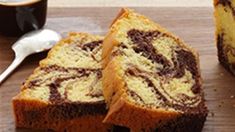 slices of chocolate swirl bread on a cutting board