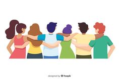 group of people hugging each other