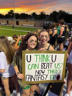 Poster Ideas Football High Schools, Powderpuff Football Signs Ideas, School Spirit Signs Football, White Out Poster Ideas Football, High School Football Theme Nights, Highschool Sports Posters, Camo Football Game Theme Posters, Football Season Signs, Pep Rally Posters Football