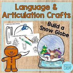 language and articulation crafts build a snow globe