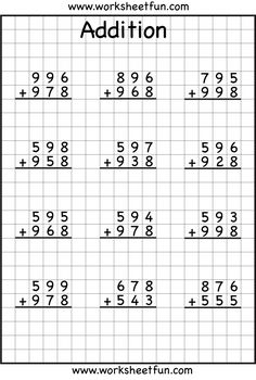 the worksheet for subtraction is shown in black and white with numbers on it