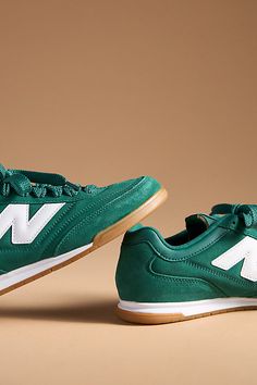 Suede, mesh upper Synthetic insole Rubber sole Tie styling Imported | RC42 Sneakers by New Balance in Green, Women's, Size: Us 10.5/eu 44, Mesh/Rubber/Suede at Anthropologie Green Sneakers New Balance, Green New Balance, Tie Styling, New Balance Outfit, Green Sneakers, Tie Styles, New Balance Women, Women's Sneakers, New Balance