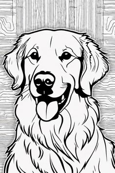 a black and white drawing of a dog