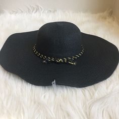 Women Straw Hats Trendy Hats For Beach Season, Trendy One Size Hats For Beach Season, Trendy Black Summer Hat, Black Summer Hat, One Size, Black Beach Season Hats, One Size Fits Most, Black Fedora Hats For Beach Season, Black Fedora For Beach Season, Black Hat For Beach Season, One Size Fits Most, Black Vacation Hat, One Size