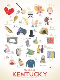 a poster with many different things in it