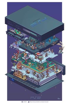 an image of a video game console in the process of being made into a poster