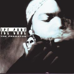 the cover art for ice cube's new album, the predator is shown in black and white