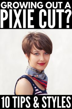 Hair Styles To Grow Out Short Hair, Growing Hair Out From Pixie Stages, Hairstyles While Growing Out A Pixie, How To Grow Out A Pixie Haircut To A Bob, Growing Out Undercut Pixie, Growing Pixie Into Bob, Styles For Pixie Grow Out, Style Pixie Growing Out