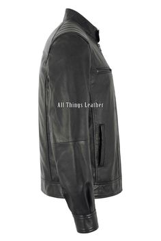 Mens Cafe Racer Zip Up Moto Leather Jacket Black Classic Biker Style Beckham Moto Leather Jacket, Racer Motorcycle, Cafe Racer Motorcycle, Leather Jacket Black, Biker Style, Leather Moto Jacket, Lambskin Leather, Natural Leather, Cafe Racer