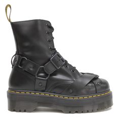 PRICES MAY VARY. Crafted with premium and durable leather upper Soft and breathable textile and leather lining for comfort Leather lined footbed for cushioning and support Buckle and lace up closure for secure fit Durable PVC sole for grip and traction Dr. Martens Unisex Jadon Harness Paris Leather Black Boots 8 W / 7 M US Lugz Boots, Chelsea Boots Heel, Mens Sandals Casual, Fur Lined Boots, Outdoor Boots, Comfortable Sneakers, Waterproof Boots, Womens Boots Ankle, Black Leather Boots