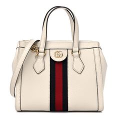 This Is An Authentic Gucci Calfskin Web Small Ophidia Tote Bag In White. This Stylish Handbag Is Crafted Of White Leather. The Tote Features Matching Leather Trim, Gold Hardware, And An Detachable White Leather Shoulder Strap. The Top Is Open To A Blush Pink Suede Interior With A Patch Pocket. Selling With Original Dust Bag And Authenticity Card. Gucci Luxury Shoulder Bag Satchel, Chic Gucci Satchel With Removable Pouch, High-end White Satchel With Gold-tone Hardware, Gucci Luxury Top Handle Satchel, Luxury Gucci Top Handle Satchel, White Leather Gucci Shoulder Bag, White Gucci Shoulder Bag For Evening, Designer White Satchel For Everyday Luxury, Designer White Satchel For Daily Luxury