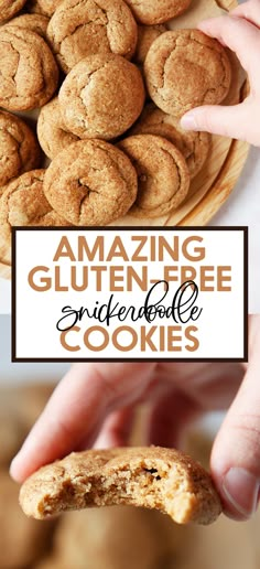 an image of cookies on a plate with the text amazing gluten free griddle cookie