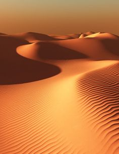 an orange desert landscape with sand dunes