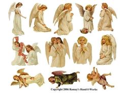 an image of angels in different poses