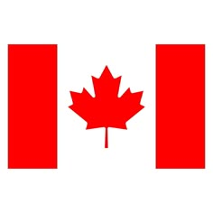 the canadian flag is red and white with a large maple leaf on it's side