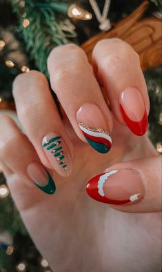 Christmas Tree Nails, Tree Nails, Nail Swag