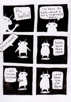 a comic strip with mouses talking to each other and one saying hello, hello