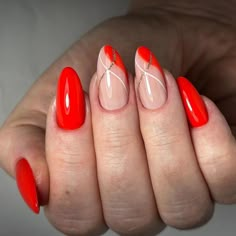 Inspirações de unhas (Nails) ❤️ Nails For 2023, Red Summer Nails, Trending Summer Nails, Summer Nail Art Designs, Summer Nails Almond, Ongles Nails, Nail Art Designs Summer, Summer Nail Art, Acrylic Nails Coffin Short