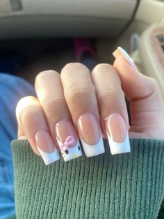 Arycils Nails Baddie, Simple Square Nail Ideas, Nail Inspo School, Simple Cute Nail Designs, Short Hello Kitty Nails, Kitty Nails, Cute Short Nails, How To Cut Nails