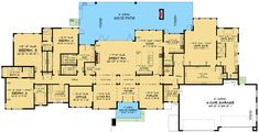 the first floor plan for this house is very large and has lots of space to put in