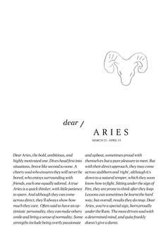 an article in the book dear / aries