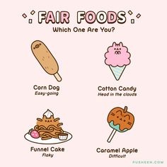 an image of some food with the words fair foods