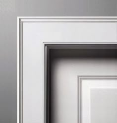 an image of a white door with silver trim