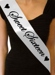 Amazon.com: Sweet Sixteen 16th Sash in Ivory gift present decorations: Toys & Games Sweet Sixteen Party Ideas, Cheap Birthday Party, 16 Birthday Ideas, Women's Sash, 16th Birthday Ideas, Sweet Sixteen Ideas, Sweet 16th Birthday, Sweet 16 Party Ideas, 16 Party Ideas