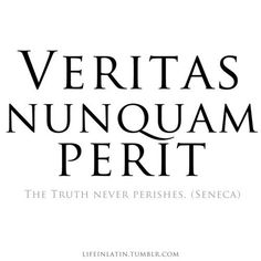 the cover of veritas nunquam pert, which is in black and white