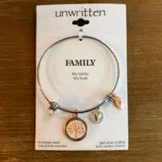 Two Tone Family Tree Charm Bracelet Got It At Macy's Stainless Steel Bangle Style Braclet Never Worn,Great Condition Family Tree Bracelet, Stainless Steel Bangles, Bangles Style, Family Tree, Womens Jewelry Bracelets, Got It, Two Tone, Silver Gold, Bangles