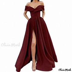 Olivia Mark - Formal Evening Gown with Deep V-Neck in Various Colors Summer Cocktail Dress, Chiffon Lace Dress, Party Gown, Split Dress, Multicolor Dress, Chiffon Lace, Flowing Maxi Dress, Deep Purple, Evening Gown