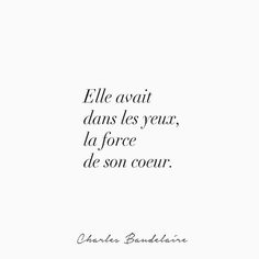 a quote written in french on a white background